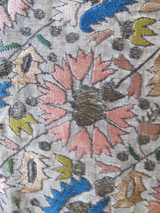 Silk and Silver-Thread Ottoman Embroidery